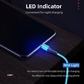 levne Kabely pro mobilní telefony-USB C kabel Bleskový kabel Micro USB kabel USB A na Lightning / micro / USB C 2.4 A Nabíjecí kabel Magnetické Tekutý silikagel Pro iPad Samsung Xiaomi Doplňky k mobilu