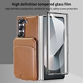 economico Cover Samsung-telefono Custodia Per Samsung Galaxy Piega a Z 6 Z Fold 5 Per retro Con supporto A calamita Supporta la ricarica wireless Retrò pelle sintetica