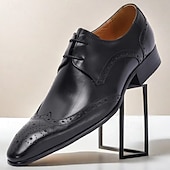 economico Scarpe Eleganti Classiche-scarpe brogue da uomo in pelle di prima qualità - design sfumato rosso-marrone, calzature eleganti e alla moda per uomo, ideali per eventi formali, matrimoni e occasioni di lavoro