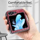 halpa Samsung-kotelot-Puhelinpidike Samsung Galaxy Z Flip 5 Z Flip 4 Z Flip 3 takapaneeli iskunkestävä retro PU-nahka
