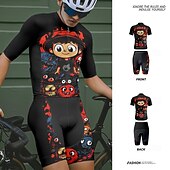 Недорогие Комплекты мужской одежды-Муж. Велокофты и велошорты Мультипликация С короткими рукавами Велоспорт Наборы одежды с 3 задними карманами Горные велосипеды Шоссейные велосипеды