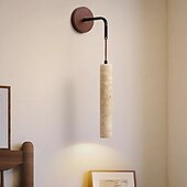 economico Luci da parete-applique da parete in travertino giallo applique da parete in legno massello sfondo decorazione da parete lampada da parete lampada da comodino regolabile e27 apparecchi di illuminazione per interni