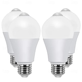 economico Lampadine LED a sfera-lampadine con sensore di movimento PIR E27 – luci di sicurezza dal tramonto all&#039;alba attivate dal movimento per scale, porta d&#039;ingresso, portico, garage e seminterrato 4 pezzi