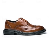 economico Formale-scarpe brogue in similpelle marrone da uomo - calzature formali eleganti e resistenti per lavoro, ufficio ed eventi speciali