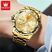 economico Orologi al quarzo-Il nuovo orologio da business da uomo del marchio Olevs orologio classico verde fantasma d&#039;acqua visualizzazione del calendario settimana orologio al quarzo impermeabile moda sportiva