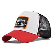 preiswerte Baseballkappe für Herren-Herren Cap Basecap Sonnenhut Kappe Mesh-Kappe Schwarz Blau Baumwolle Einstellbar Modisch Freizeitskleidung Festival Fische Lässig / Alltäglich