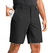 economico Pantaloni Corti da Cerimonia-Per uomo Pantaloncini Pantaloncini eleganti Pantaloncini estivi Pantaloncini da golf Tasche Gamba dritta Liscio Traspirante Asciugatura rapida Lunghezza del ginocchio Esterno Attività commerciale