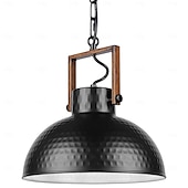 baratos Luzes pendentes-industrial retro pingente luz lustre de metal moderno fazenda varanda corredor luminária decorativa cabeceira preto pendurado lâmpada 1 cabeça 110-240v