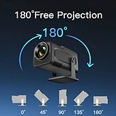 Недорогие Проекторы-Интеллектуальный проектор 1080p Vision 1080p HD 400 яркость ANSI для Android 11.0 два диапазона Wi-Fi поворот на 180 градусов для домашнего кинотеатра и использования на открытом воздухе