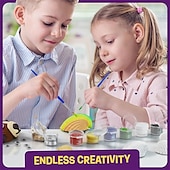 abordables Articles de fête-kit de peinture de coquillages pour enfants - arts &amp;cadeaux d&#039;artisanat pour garçons et filles - kits d&#039;activités d&#039;artisanat de Pâques - jouets cadeaux d&#039;activités artistiques créatives pour les 6 7
