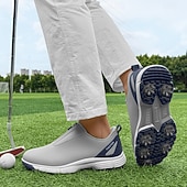 preiswerte Herren Golfschuhe-weiße Golfschuhe für Herren mit Reißverschluss, atmungsaktivem Obermaterial und gepolsterter Sohle für Komfort und Leistung auf dem Platz