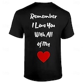 preiswerte lustige Worte-Herren Liebe Frau T Shirt 100% Baumwolle Kurzarm Grafik Hemd Schwarz Armeegrün Dunkelblau Bequemes T-Shirt Urlaub Straße Modedesigner-Kleidung