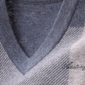 رخيصةأون سترات وبلايز النخبة للرجال-رجالي سترة سترة متماسكة V-neck مراجعة النمك منقوش V رقبة تريكو أنيق مدرسة رسمي ملابس الربيع الخريف أخضر داكن رمادي فاتح S M L