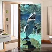 billige Dørdeksler-Morsomme Dyre Dørdekorasjoner Dørdeksler Syng Hval Dørteppe Dørgardin Dekorasjon Bakgrunn Innendørs/Utendørs Dørbanner Forsidegård