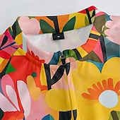cheap Men&#039;s Clothing Sets-Men&#039;s Cycling Jersey with Shorts Floral Botanical Short Sleeve Bike Clothing Suit with 3 Rear Pockets Mountain Bike MTB Road Bike Cycling Front Zipper Sweat wicking Comfortable Breathable Sports