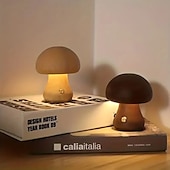 economico Lampade da tavolo-lampada da tavolo a fungo a led dimmerabile touch lampada da ufficio in legno ricaricabile tramite usb luce notturna camera da letto casa bar ufficio decorazione regalo di compleanno