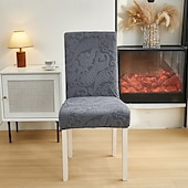 abordables Cubierta de sillón y silla sin brazo-Fundas para sillas de comedor de forro polar: elásticas y extraíbles &amp;lavable