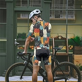 cheap Men's Clothing Sets-Men's Cycling Jersey with Shorts Short Sleeve Mountain Bike MTB Road Bike Cycling Summer Spring Autumn / Fall Navy Blue Royal Blue Blue Cat Bike Front Zipper Sweat wicking Comfortable Breathable