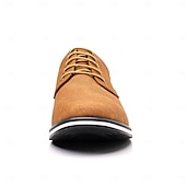 economico Semi-formale-scarpe casual oxford da uomo, sneakers eleganti con lacci blu e nere con dettagli in pelle scamosciata, calzature eleganti per lavoro, matrimoni e uso quotidiano