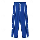 abordables Pantalones de deporte-Hombre Pantalones deportivos Pantalones de Deporte Pantalones Bolsillo Correa Cintura elástica Plano Comodidad Deporte Diario Moda Casual Azul Real Caqui Microelástico