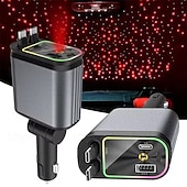 levne Nabíječky do auta-4v1 zasouvací nabíječka do auta starlight ve střeše auta 100w porty USB typu c super rychlá nabíječka do auta adaptér do auta pro iphone