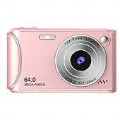 abordables Cámara y fotografía-Cámara de vídeo digital compacta de bolsillo para cine, con enfoque automático, 64 MP, 4K, detección de rostros, zoom de 18x de 2,4 pulgadas, batería recargable de 650 mAh