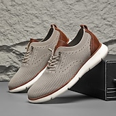 preiswerte Sneaker für Herren-Atmungsaktive Strick-Sneaker für Herren mit Kunstlederakzenten – stylische, leichte Sportschuhe für die Freizeit und den Komfort im Alltag