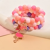 cheap Party Supplies-3pcs Cute Sun Flower, Rainbow Charm Beaded Unicorn Sun Flower Rainbow Bracelets Set