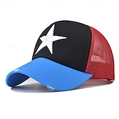abordables Casquette de baseball pour homme-Homme Casquette de Baseball Chapeau de soleil Casquette Casquette en maille Noir + Bleu Royal Noir Coton Ajustable Mode Usage quotidien Festival Etoiles Décontracté / Quotidien