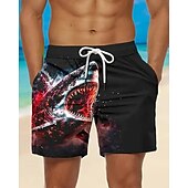 abordables maillot de bain boxer homme-Homme Short de bain Short de Bain Natation Tissu extensible dans les 4 sens Short de bain Bas Cordon Avec poches Natation Surf Plage Sports nautiques Imprimé Eté Printemps