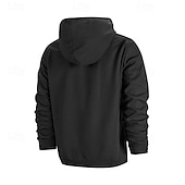 abordables sweats à capuche basiques pour hommes-Homme Sweat à capuche Sweat à capuche quart zippé Noir Blanche Bleu Kaki Gris Capuche Plein Cordon Sport &amp; Loisir du quotidien Vacances Polyester Vêtement de rue basique Décontractées Printemps