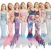 abordables Maillot de bain sirène-Enfants Fille Maillots de bain sirène Maillot de bain Vacances Plage Balance Vacances Tropique Maillots de bain 4 ans et + Eté Rose Claire Rose Claire