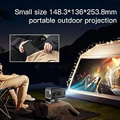Недорогие Проекторы-Интеллектуальный проектор 1080p Vision 1080p HD 400 яркость ANSI для Android 11.0 два диапазона Wi-Fi поворот на 180 градусов для домашнего кинотеатра и использования на открытом воздухе