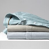 cheap Men&#039;s Elite Shirts-Men&#039;s Oxford Shirt Light Khaki Light Green Light Grey Long Sleeve Striped Button Down Collar School Wedding Buttons Clothing Apparel Neutral Fashion Daily