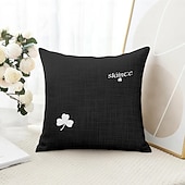 ieftine Husa de perna de vacanta-Perne Decorative de Ziua Sfântului Patrick Copertă 1PC Pernă Moale Pătrată pentru Canapea Acasă Pernă pentru Dormitor Salon Scaun Sláinte Irish