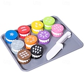 tanie Zabawki edukacyjne-Zabawki Edukacyjne Zestaw Zabawek Kuchennych dla Niemowląt Krojenie Żywności do Aktywności Przedszkolnych Udawanie Zabawek Kuchennych dla Dzieci Zestaw Sortowania Kolorów dla Chłopców i Dziewczynek