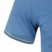 halpa Miesten Elite Polo-miesten silkkipoolopaita puuvillainen työpaita business rento poolopaita turndown-kuvio lyhythihainen vintage muoti yksivärinen väriblokki kesä kevät musta valkoinen tummansininen sininen vaaleanharmaa oranssi poolopaita