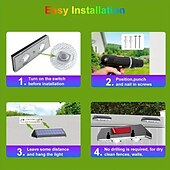 preiswerte Außenwandleuchten-LED Außenwandleuchte Solarlampen Solar-Außenwandleuchte - IP65 wasserdicht, Gartenzaun, Balkon, Veranda, Landschaftsbeleuchtung 1/2/4 Stück