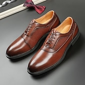 voordelige Formeel-Voor heren Oxfords PU Leder Ademend Comfortabel Anti-slip Gesp Zwart Bruin Herfst Winter