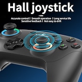 preiswerte Spielperipheriegeräte-RG P01 Kabelgebundener kabelloser Bluetooth-Spielecontroller RGB-Hall-Effekt-Joystick Xbox-Gamepad für PC Android iOS Steam