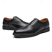 voordelige Formeel-Voor heren Oxfords PU Leder Ademend Comfortabel Anti-slip Gesp Zwart Bruin Herfst Winter