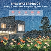 abordables Luces de paisaje-Lámpara de inserción de campo de flores junto al mar con energía solar para exteriores, 2 piezas, lámpara de decoración de césped para camino de jardín y patio, lámpara de decoración de ambiente de
