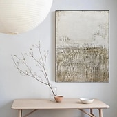 preiswerte Abstrakte Gemälde-handgemachte weiße Kunst abstrakte Malerei Ölgemälde handgemalt weiße Wand Kunst braun 3D Textur Malerei handgemalt braun Strand Malerei Wand Kunst moderne Pastell Bild Zimmer Dekor