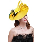 billige Coiffer-teselskap hatter fascinators for kvinner kentucky derby hodeplagg påfugl fjær bryllup hodeplagg brude hodeplagg