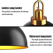 baratos Luzes pendentes-industrial retro pingente luz lustre de metal moderno fazenda varanda corredor luminária decorativa cabeceira preto pendurado lâmpada 1 cabeça 110-240v