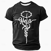  Ανδρική Βίβλος Ιησούς Χριστιανική T-Shirt Κοντό Μανίκι T-shirt 3D Εκτύπωση Crew Neck Μπλούζα Σχεδιαστή Καθημερινά Ρούχα Γιορτής Διακοπών Μαύρο Μπλέ Πράσινο Καλοκαίρι Άνοιξη