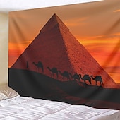 preiswerte Landschaftsteppich-Landschaft Ägypten Pyramide Hängender Wandteppich große Wandteppich Wanddekoration Fotografie Hintergrund Decke Vorhang Wohnraum Schlafzimmer Dekoration Wüstenschafe