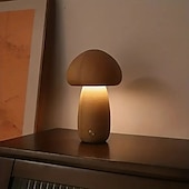 economico Lampade da tavolo-lampada da tavolo a fungo a led dimmerabile touch lampada da ufficio in legno ricaricabile tramite usb luce notturna camera da letto casa bar ufficio decorazione regalo di compleanno