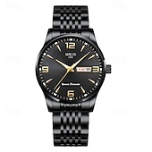 preiswerte Quarz-Uhren-1 Herren Sport Stahlband Uhr Leuchtet Im Dunkeln Kalender Wochenanzeige Licht Luxus All-In-One Legierung Mode Ultra-Dünn Digital Herren Business Uhr
