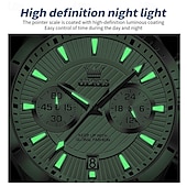 cheap Quartz Watches-New Olevs Men&#039;S Business Watch Chronograph Calendar 24-Hour Indicator Multi-Functional Quartz Watch Fashion Trend Waterproof Sports Watch
